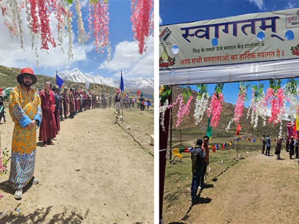 India News | Himachal LS Polls: People Arrive in Traditional Attire to Vote at World's Highest Polling Booth in Tashigang - Vimarsana News
