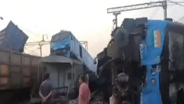 India News | Punjab: Loco Pilots Injured as Two Goods Trains Collide at Fatehgarh Sahib