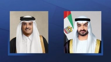 World News | UAE President Receives Emir of Qatar Upon Arrival in UAE on Fraternal Visit