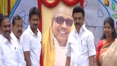 India News | Tamil Nadu CM MK Stalin, Congress President Kharge Pay Tribute to Former CM M Karunanidhi on His Birth Anniversary