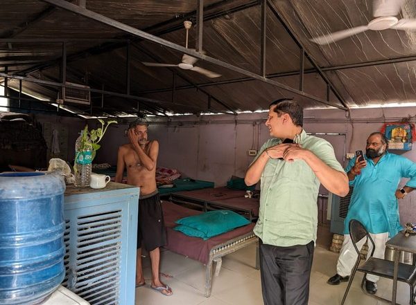 India News | Delhi Minister Saurabh Bharadwaj Conducts Surprise Inspection of 'Rain Basera'