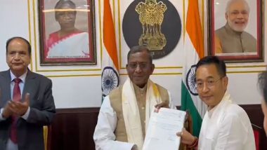 India News | Sikkim: Prem Singh Tamang Meets Governor, Stakes Claim to Form New Govt