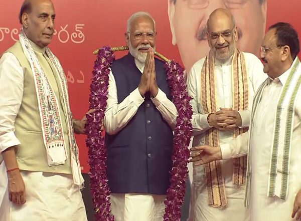 India News | BJP-led NDA Forming Its Third Successive Government, Grateful to People: PM Modi