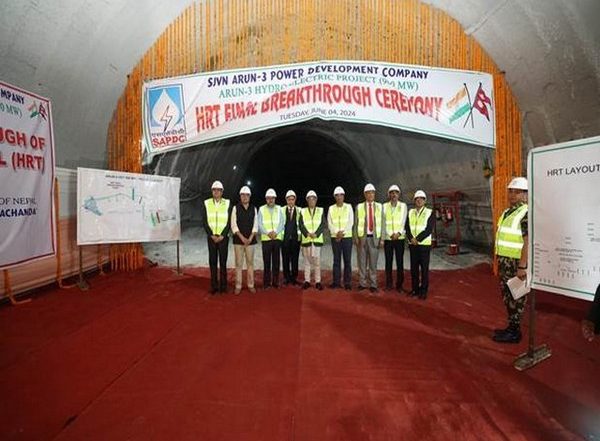 Business News | Nepal PM Triggers Last Blast of Head Race Tunnel of Arun-3 Hydro Electric Project