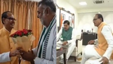 India News | Madhya Pradesh: Shivraj Singh Chouhan Meets CM Mohan Yadav, Prahlad Singh Patel