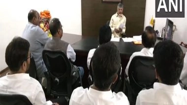 India News | Chandrababu Naidu Chairs Meeting with TDP MPs in Vijayawada