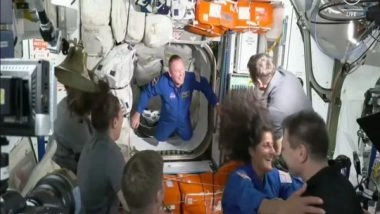 World News | Sunita Williams Breaks into Jig Onboard Space Station After Arrival on NASA's Boeing Capsule