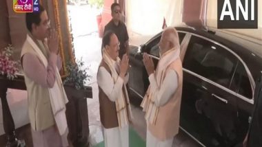 India News | Prime Minister Modi Attends Meeting of NDA in Parliament