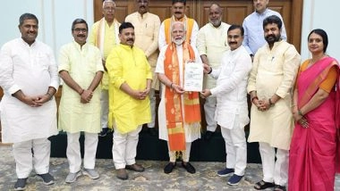 India News | BJP Delegation from Varanasi Presents Election Victory Certificate to PM Modi