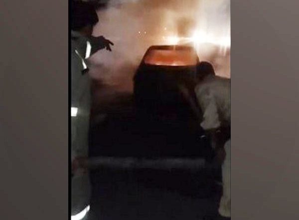 India News | Uttar Pradesh: Car Catches Fire in Noida, No Casualties Reported