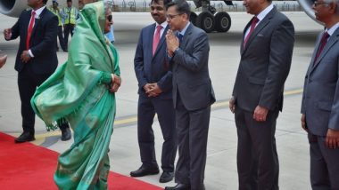World News | Bangladesh PM Sheikh Hasina Arrives to Attend PM Modi's Swearing-in Ceremony