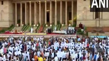 India News | Stage Set for Narendra Modi's Swearing-in  as PM, Guests Arrive at Rashtrapati Bhawan