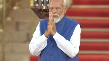 India News | PM-designate Narendra Modi Arrives for Oath-taking Ceremony at Rashtrapati Bhavan