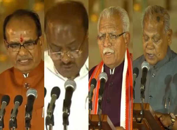 India News | Four Former CMs Take Oath as Union Ministers in PM Modi's Cabinet