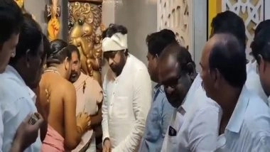 India News | Andhra Pradesh: Janasena Chief Pawan Kalyan Offers Prayers at Nookambika Temple in Anakapalli