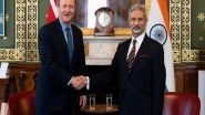 World News | UK Foreign Secy Congratulates Jaishankar on His Reappointment as Minister of External Affairs