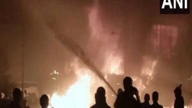 India News | Massive Fire Near Petrol Pump in Noida, No Casualties