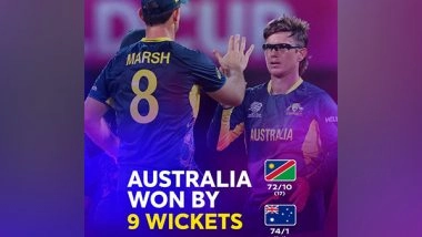 Sports News | T20 WC: Australia Qualify for Super Eights After Beating Namibia by 9 Wickets