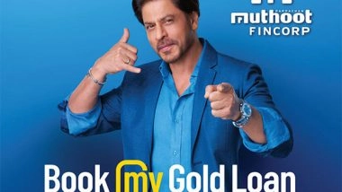 Business News | Muthoot FinCorp Launches 'Book My Gold Loan' Campaign with Shah Rukh Khan