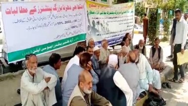 World News | PoJK: Pensioners Hold Protest Demanding Pension Hike Amid Soaring Inflation