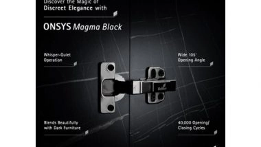 Business News | Hettich Launches Onsys Magma Black Hinge for Dark-Wood Furniture