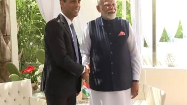 World News | PM Modi Holds Bilateral Meeting with UK PM Rishi Sunak on Sidelines of G7