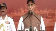India News | Indian Ocean Region Won't Be Ruled by 'Matsya Nyay': Rajnath Singh on His Visit to Eastern Naval Command in Vizag