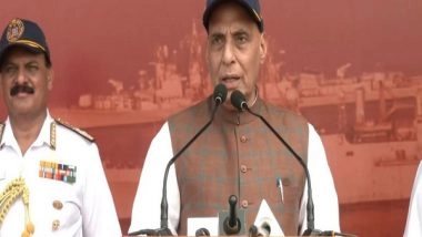 India News | Indian Ocean Region Won't Be Ruled by 'Matsya Nyay': Rajnath Singh on His Visit to Eastern Naval Command in Vizag