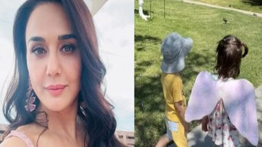 Entertainment News | Preity Zinta Drops Cute Pic of Twin Kids Gia and Jai as They Enjoy 'morning Walks'
