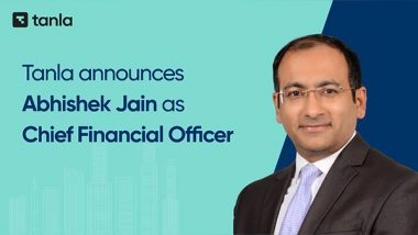 Business News | Tanla Appoints Abhishek Jain as Chief Financial Officer Effective August 1, 2024
