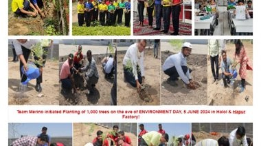 Business News | Merino's Environmental Ode on World Environment Day Extends with Plantation Drives in Hapur & Halol