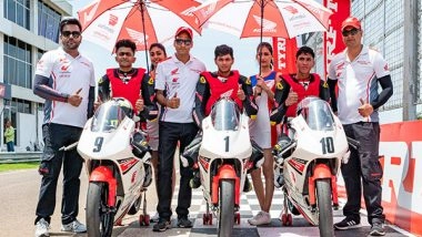 Sports News | Honda India Talent Cup: Impressive Performance by Honda Racing India Team Riders in Race 2 of Round 1