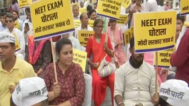 India News | AAP Seeks SC-monitored Probe into 'NEET Irregularities', Holds Protest at Delhi's Jantar Mantar