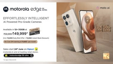 Business News | Motorola Launches Edge50 Ultra Disrupting Indian Flagship Smartphone Market with Its Moto AI Powered Generative AI Features and Smart Connect