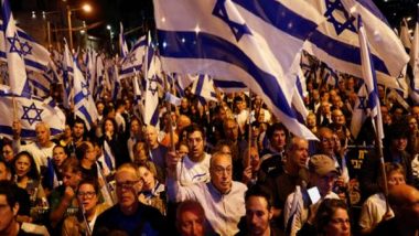 World News | Tens of Thousands of Protesters Gather in Front of Knesset, Urge Early Elections, Release of Hostages in Gaza