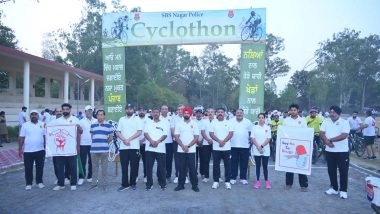 India News | Chandigarh Police Organises Cyclothon to Create Awareness About Harmful Effects of Drugs