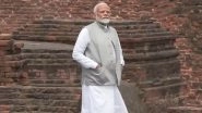India News | PM Modi Visits Ruins of Nalanda Mahavihara in Bihar