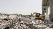 India News | Lucknow: Last Remaining Building of Akbarnagar Locality Demolished, Debris Being Cleared
