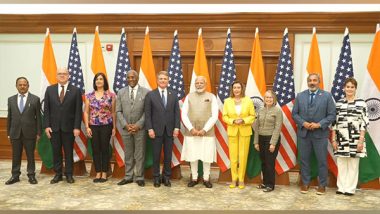World News | PM Modi Meets US Congressional Delegation, Including Former House Speaker Nancy Pelosi