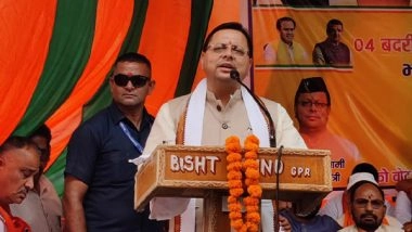 India News | Badrinath Assembly By-election: CM Dhami Participates in Rally for BJP Candidate