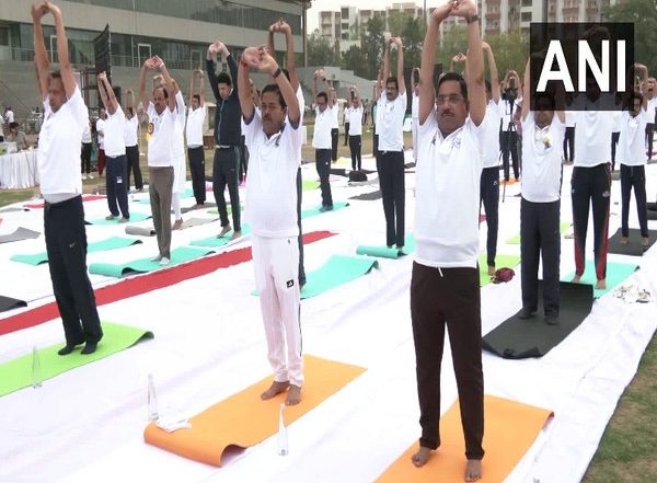 India News | Delhi: Union Ministers Pralhad Joshi, BL Verma Perform Yoga on 10th International Day of Yoga
