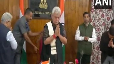 India News | J-K : LG Manoj Sinha Virtually Attends 'Pratham Puja' of Amarnath Shrine