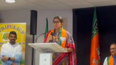 World News |  Smriti Irani Attends Overseas Friends of BJP Victory Celebration for PM Modi's Third Term