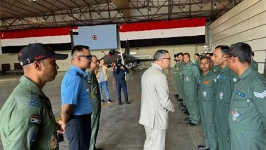 World News | Indian Envoy Visits Berighat Air Base to Meet IAF Contingent in Egypt