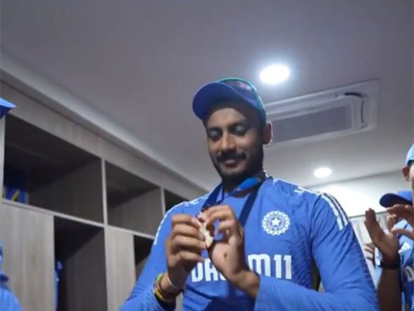 Sports news |  WC T20: Axar Patel wins 'Player of the Match' medal after victory against Australia