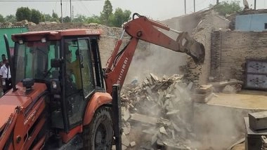 India News | Administration Demolishes Illegal Constructions of Accused Involved in Cow Slaughter in MP's Morena