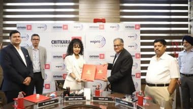 Business News | Chitkara University Partners with Wipro Limited to Establish Centre of Excellence for Enhanced Industry Training and Employability