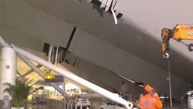 India News | Delhi Airport Canopy Collapse: Flight Operations from Terminal 1 Suspended Till Further Notice