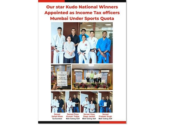 Business News | Four Kudo India National Winners and World Cup Athletes Appointed as Income Tax Officers in Mumbai