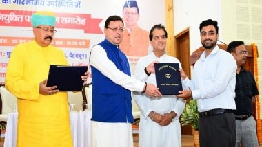 India News | CM Dhami Distributes Appointment Letters to 170 Candidates Across Various Departments